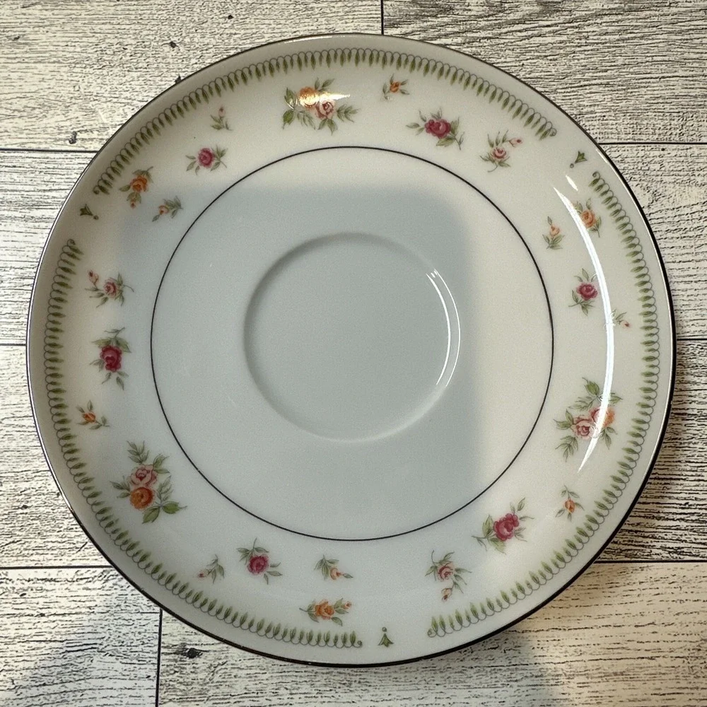 ABINGDON Fine Porcelain Floral Tea Cup 3.25